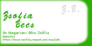 zsofia becs business card